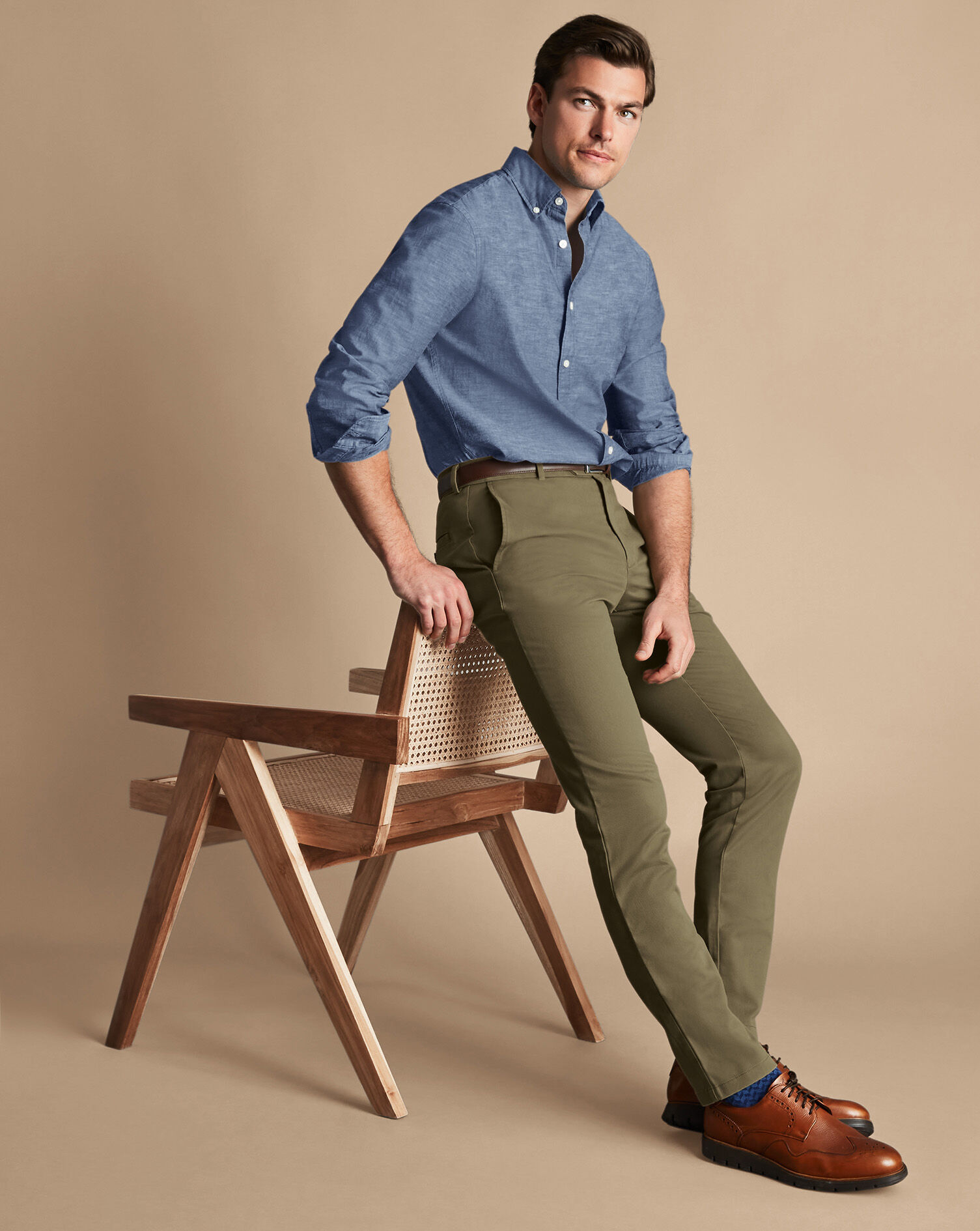 Mens Green Linen Pants | Coast Clothing Co.